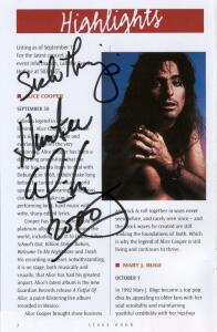 Signed Alice Cooper photo