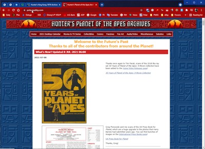 Hunter's Planet of the Apes site